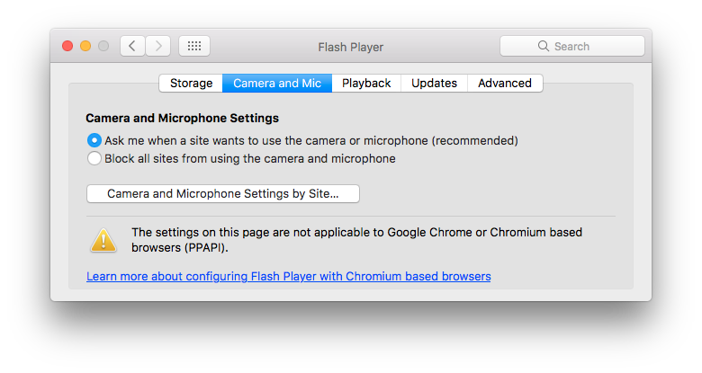 how enable camera on mac for chrome